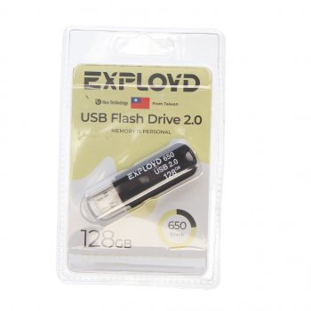 899 р. Карта памяти USB 128GB EXPLOYD EXPLOYD ex-128gb-650-black  с доставкой в г. Пермь. Увеличить фотографию 1