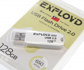 899 р. Карта памяти USB 128GB EXPLOYD EXPLOYD ex-128gb-650-white  с доставкой в г. Пермь. Увеличить фотографию 2