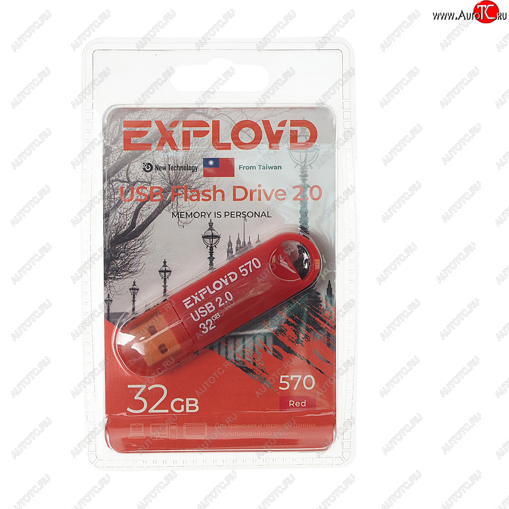 529 р. Карта памяти USB 32GB EXPLOYD EXPLOYD ex-32gb-570-red  с доставкой в г. Пермь