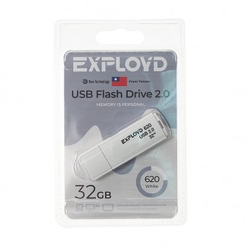 549 р. Карта памяти USB 32GB EXPLOYD EXPLOYD ex-32gb-620-white  с доставкой в г. Пермь. Увеличить фотографию 1