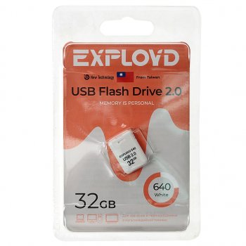589 р. Карта памяти USB 32GB EXPLOYD EXPLOYD ex-32gb-640-white  с доставкой в г. Пермь. Увеличить фотографию 1