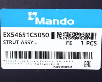 9 999 р. Амортизатор KIA Sorento (15-) передний левый газовый MANDO MANDO ex54651c5050 MANDO ex54651c5050  с доставкой в г. Пермь. Увеличить фотографию 4