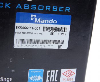 6 999 р. Амортизатор KIA Ceed (06-) передний правый газовый MANDO MANDO ex546611h001  с доставкой в г. Пермь. Увеличить фотографию 6