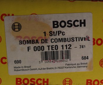 4 399 р. Насос топливный VW Passat (92-) электрический BOSCH BOSCH f000te0112  с доставкой в г. Пермь. Увеличить фотографию 4