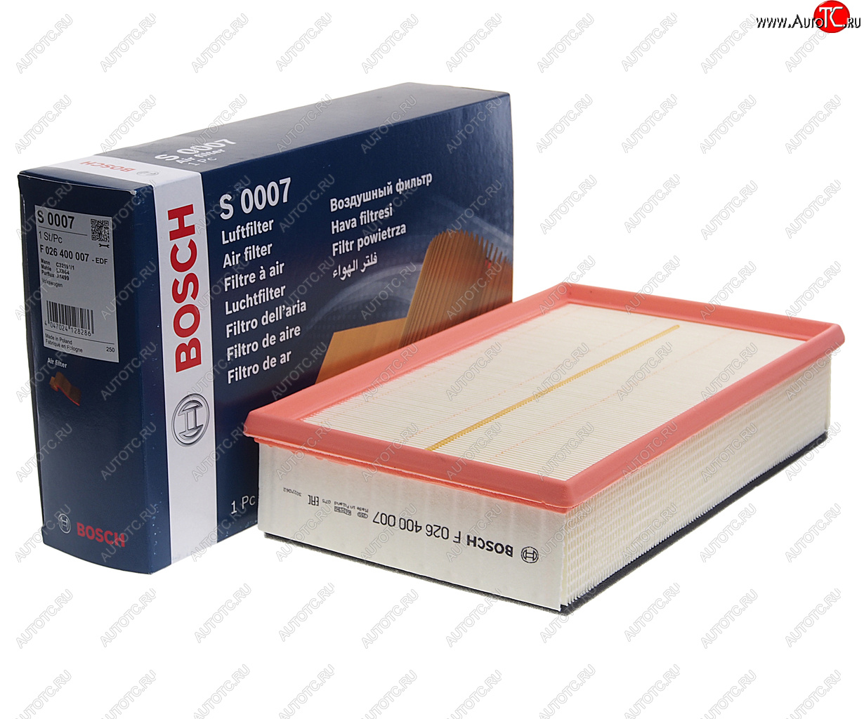 1 289 р. Фильтр воздушный VW T5 (03-) (для пыльных условий) BOSCH BOSCH f026400007  с доставкой в г. Пермь
