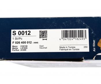 1 199 р. Фильтр воздушный OPEL Astra (04-) BOSCH BOSCH f026400012 BOSCH f026400012  с доставкой в г. Пермь. Увеличить фотографию 4