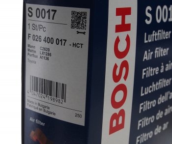 1 069 р. Фильтр воздушный TOYOTA Avensis (03-),Corolla (02-) BOSCH BOSCH f026400017  с доставкой в г. Пермь. Увеличить фотографию 3