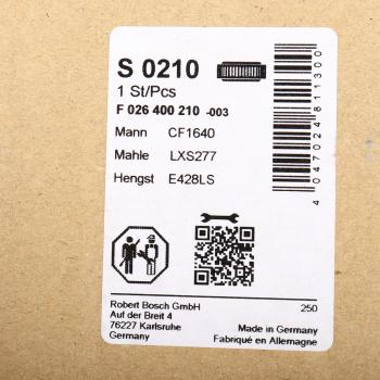 3 199 р. Фильтр воздушный MAN TGA внутренний BOSCH BOSCH f026400210  с доставкой в г. Пермь. Увеличить фотографию 5