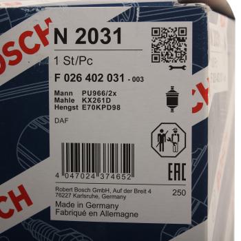 1 759 р. Фильтр топливный DAF XF BOSCH BOSCH f026402031  с доставкой в г. Пермь. Увеличить фотографию 3