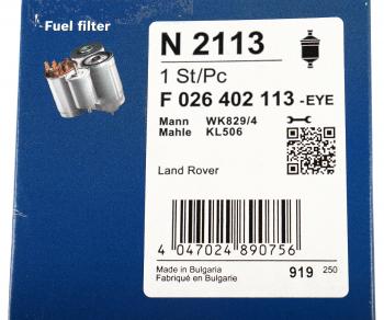 3 199 р. Фильтр топливный LAND ROVER Discovery 3,Range Rover BOSCH BOSCH f026402113 BOSCH f026402113  с доставкой в г. Пермь. Увеличить фотографию 5