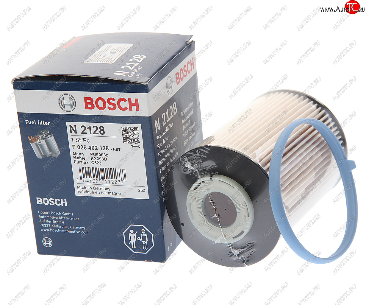 2 399 р. Фильтр топливный FORD Mondeo (07-) (2.0 D) BOSCH BOSCH f026402128  с доставкой в г. Пермь