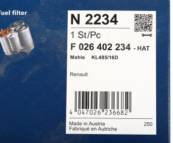 3 099 р. Фильтр топливный RENAULT Laguna (07-) BOSCH BOSCH f026402234 BOSCH f026402234  с доставкой в г. Пермь. Увеличить фотографию 6
