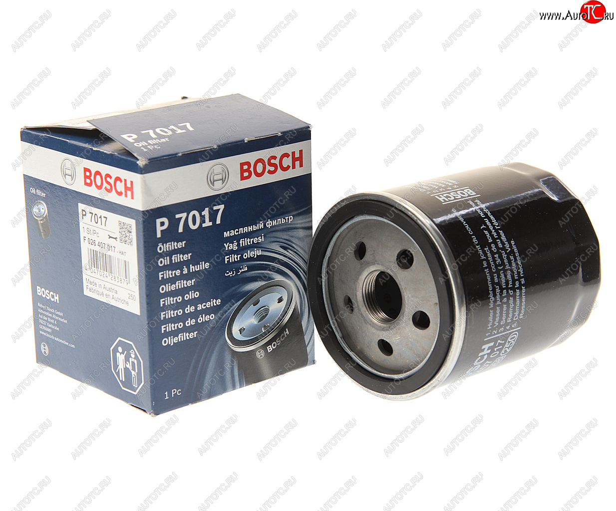 679 р. Фильтр масляный FORD C-Max (07-10),Focus (04-12),Mondeo (07-) (1.8 TDC) BOSCH BOSCH f026407017  с доставкой в г. Пермь