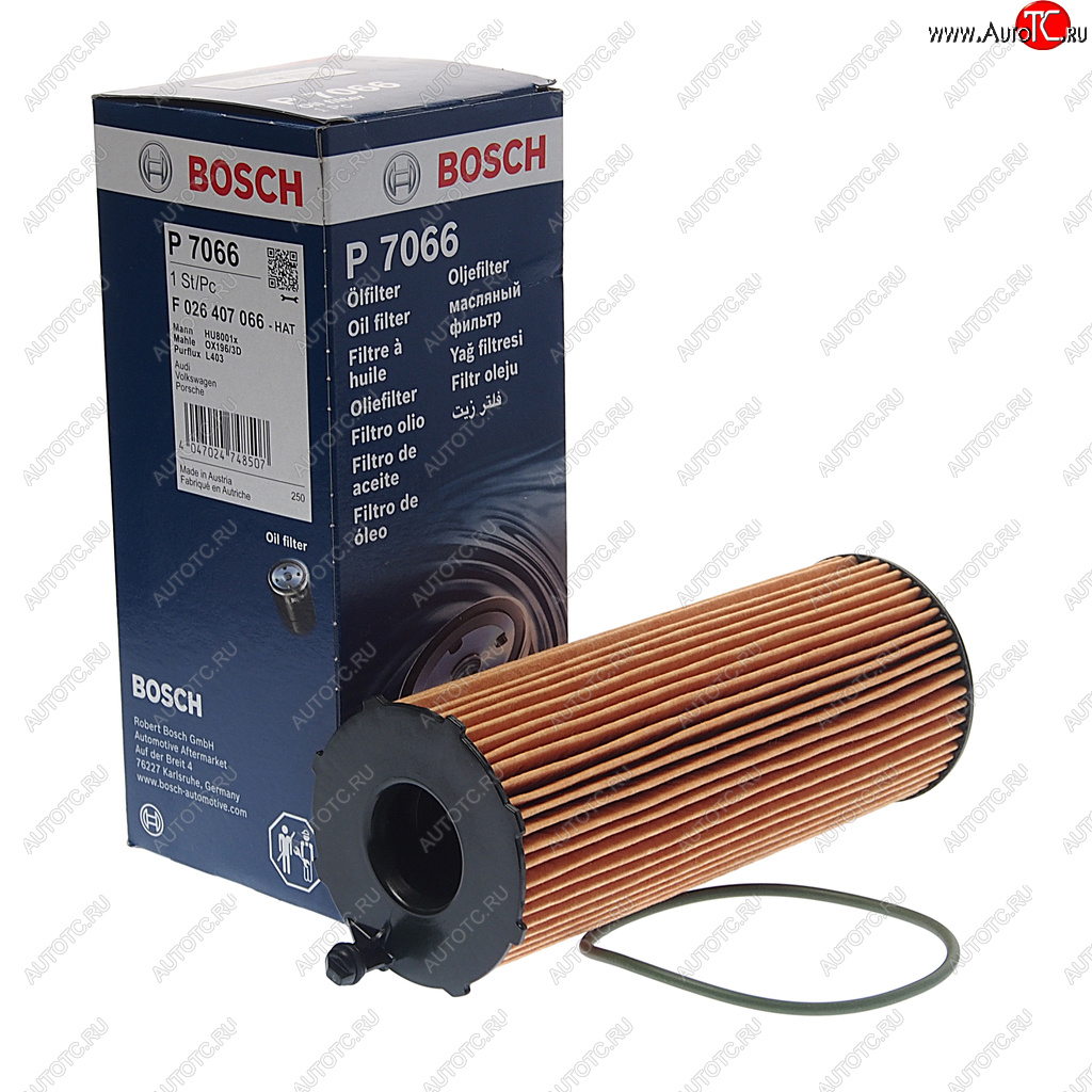 1 089 р. Фильтр масляный VW Touareg (04-) AUDI (07-) (2.7/3.0/4.2 TDI) PORSHE Cayenne (3.0 TDI) BOSCH BOSCH f026407066 BOSCH f026407066  с доставкой в г. Пермь