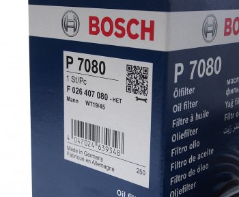 1 179 р. Фильтр масляный VW AUDI (04-) (1.82.0) (TSITFSI) BOSCH BOSCH f026407080  с доставкой в г. Пермь. Увеличить фотографию 2