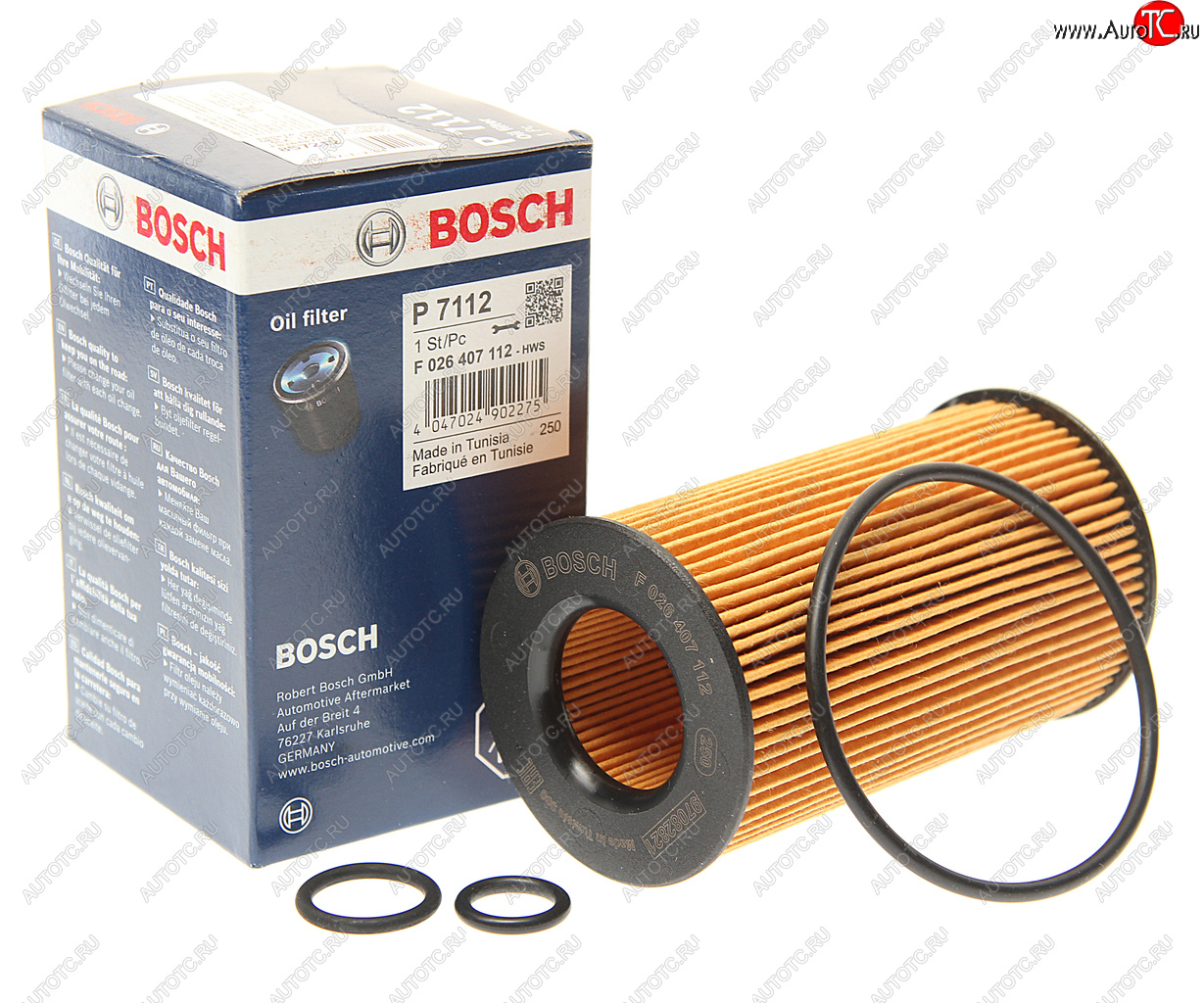 759 р. Фильтр масляный MERCEDES C,E,S,ML,G,Sprinter (M112,M113) LAND ROVER Range Rover BOSCH BOSCH f026407112  с доставкой в г. Пермь