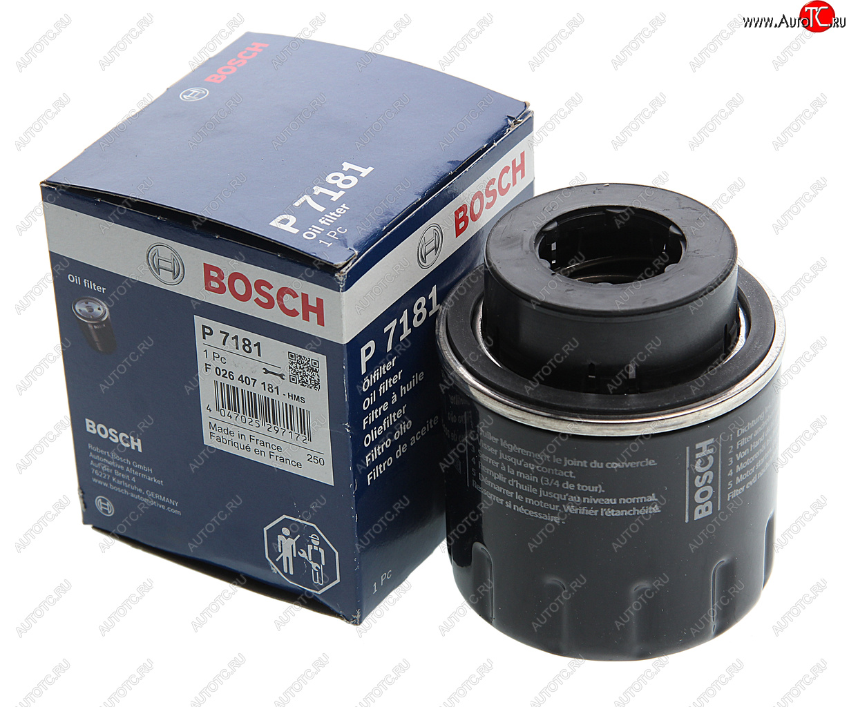 1 039 р. Фильтр масляный VW AUDI SEAT SKODA (1.21.4TSI) BOSCH BOSCH f026407181  с доставкой в г. Пермь