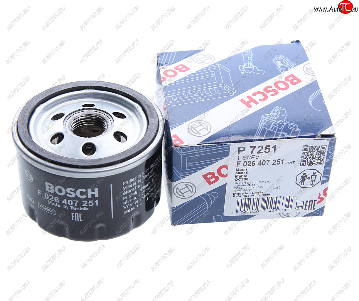 1 369 р. Фильтр масляный BMW i3 (I01) (HYBRID),K1200,K1600,R1200 BOSCH BOSCH f026407251 BOSCH f026407251  с доставкой в г. Пермь