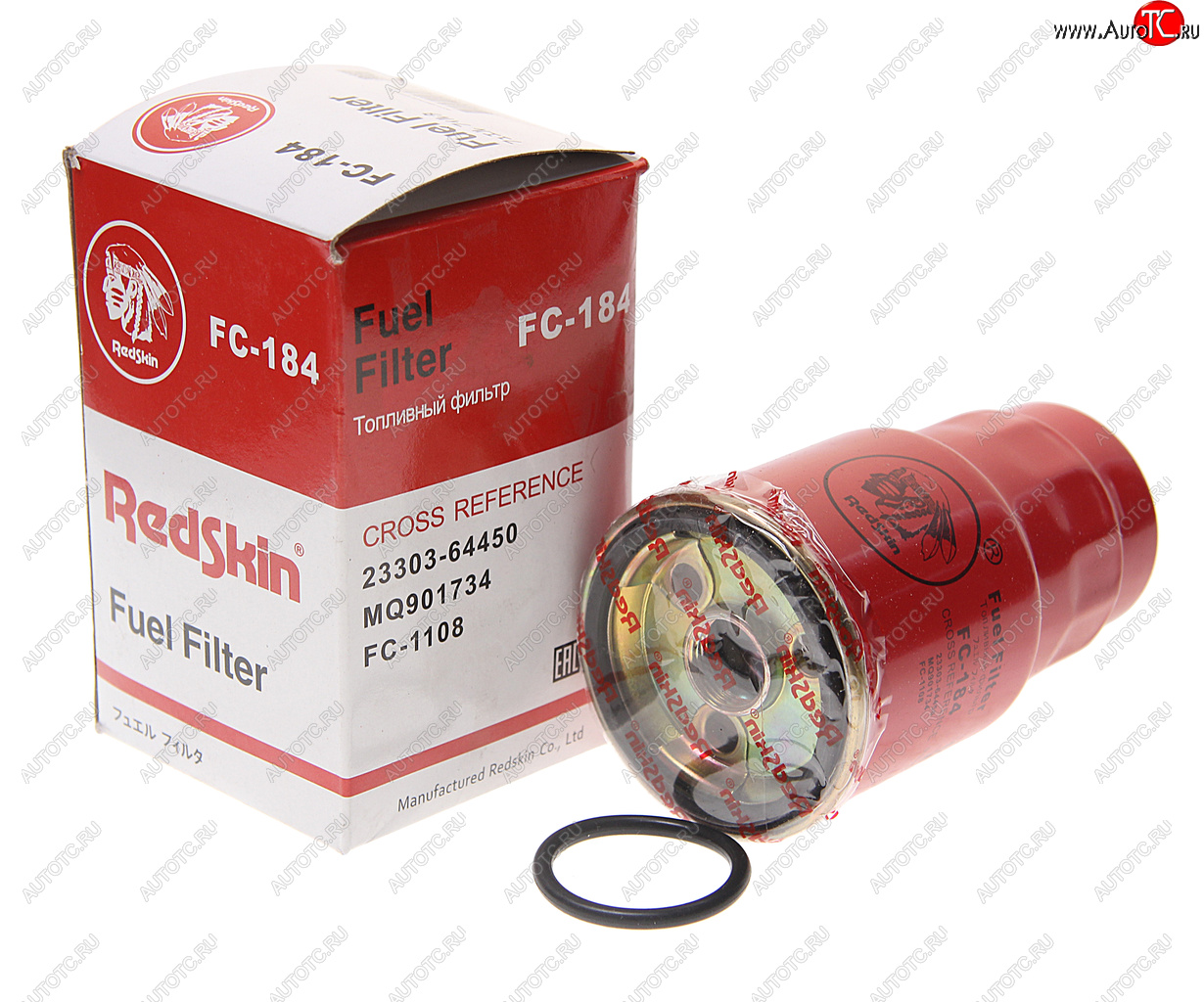 839 р. Фильтр топливный TOYOTA Rav 4 (01-) (2.02.2 D) MAZDA 323 (98-04) (2.0 TD) REDSKIN REDSKIN fc-184  с доставкой в г. Пермь