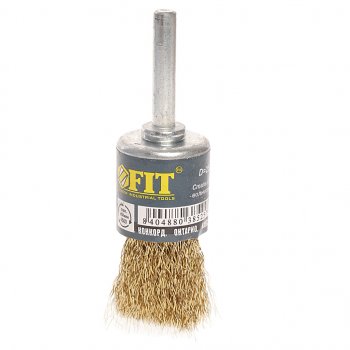 113 р. Кордщетка для дрели кисть 25мм витая латунь FIT FIT fit-38525  с доставкой в г. Пермь. Увеличить фотографию 1