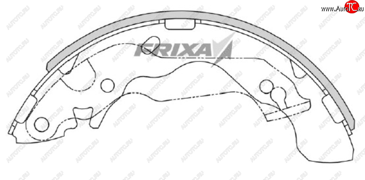 1 199 р. Колодки тормозные задние барабанные (4шт.) HANKOOK FRIXA Hyundai Matrix 1 FC дорестайлинг (2001-2005)  с доставкой в г. Пермь