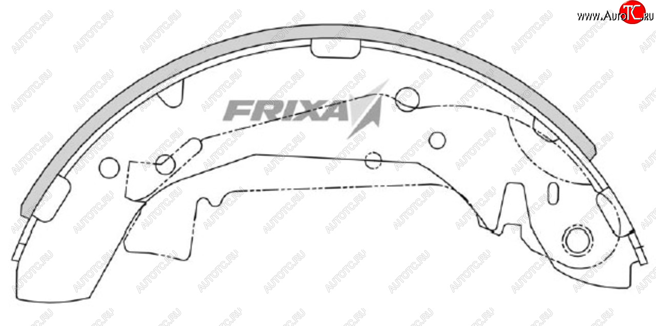 879 р. Колодки тормозные задние барабанные (4шт.) HANKOOK FRIXA Hyundai Matrix 1 FC дорестайлинг (2001-2005)  с доставкой в г. Пермь