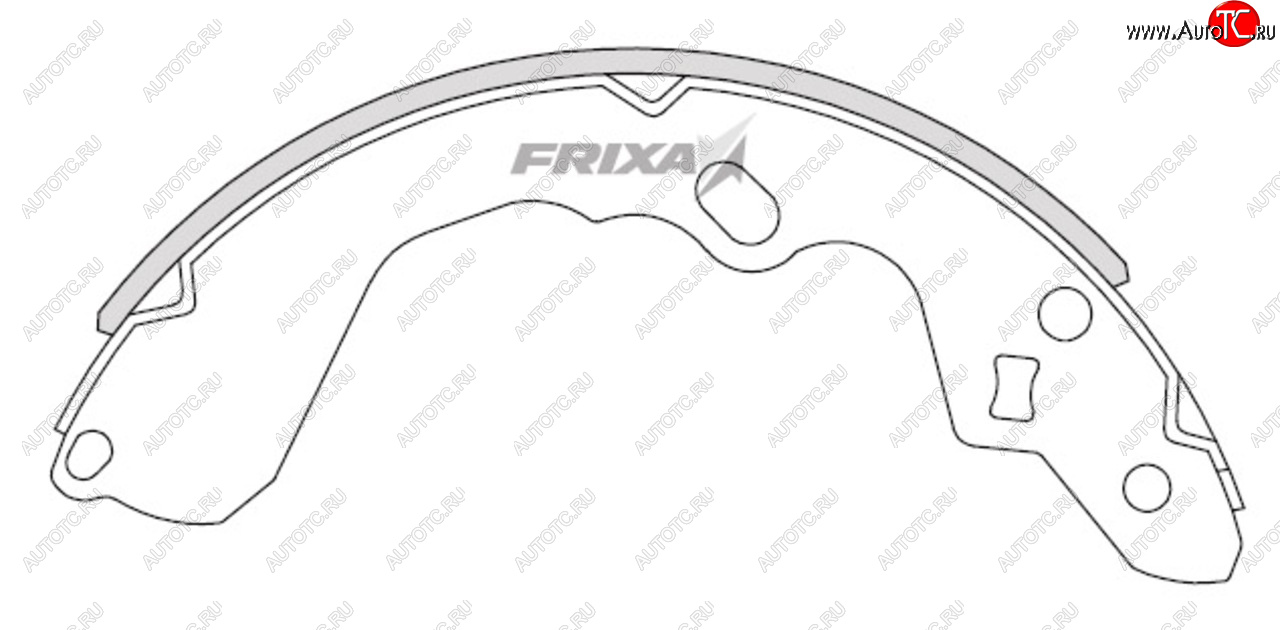 689 р. Колодки тормозные задние барабанные (4шт.) HANKOOK FRIXA KIA Clarus K9A седан рестайлинг (1998-2001)  с доставкой в г. Пермь