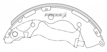 Колодки тормозные передние барабанные (4шт.) HANKOOK FRIXA Hyundai Accent 3 MC хэтчбек (2005-2011)