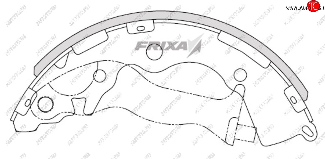 1 299 р. Колодки тормозные передние барабанные (4шт.) HANKOOK FRIXA Hyundai Accent 3 MC седан (2005-2011)  с доставкой в г. Пермь