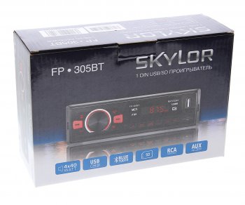 1 549 р. Магнитола автомобильная 1DIN SKYLOR SKYLOR fp-305bt SKYLOR fp-305bt  с доставкой в г. Пермь. Увеличить фотографию 4