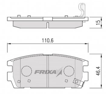 919 р. Колодки тормозные HYUNDAI Terracan (01-) задние (4шт.) FRIXA HANKOOK FRIXA fph12r HANKOOK FRIXA fph12r  с доставкой в г. Пермь. Увеличить фотографию 1