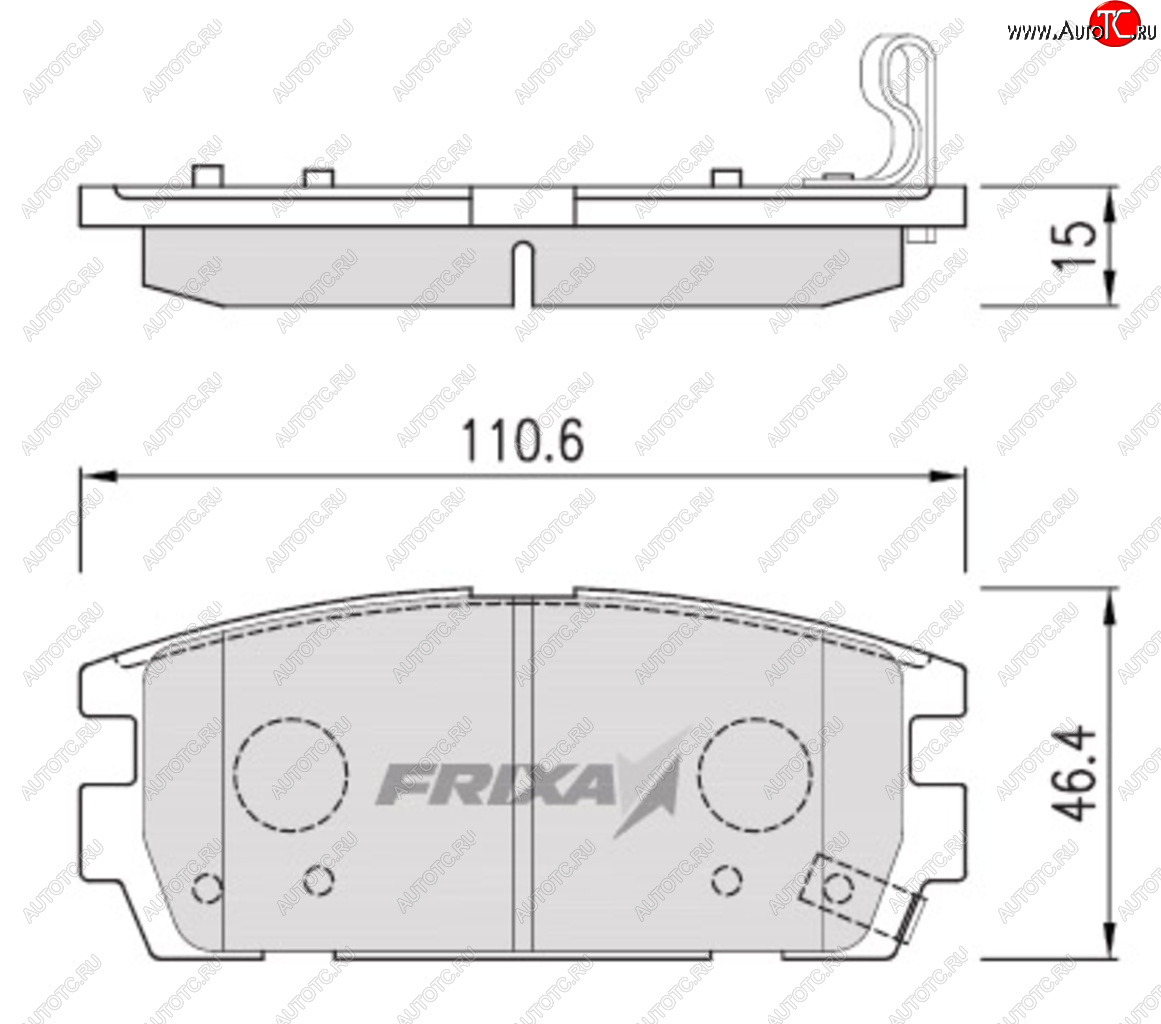 919 р. Колодки тормозные HYUNDAI Terracan (01-) задние (4шт.) FRIXA HANKOOK FRIXA fph12r HANKOOK FRIXA fph12r  с доставкой в г. Пермь