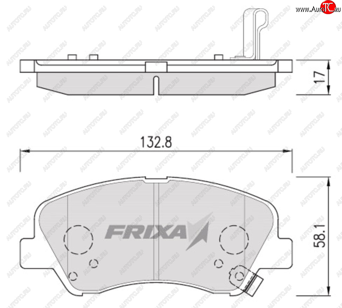 1 299 р. Колодки тормозные передние (4шт.) HANKOOK FRIXA Hyundai Solaris HCR седан дорестайлинг (2017-2020)  с доставкой в г. Пермь