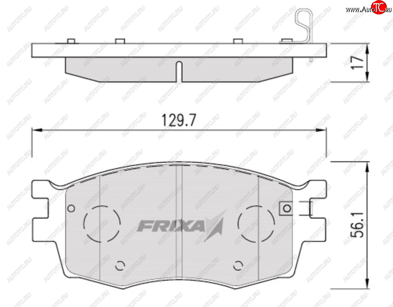 889 р. Колодки тормозные передние (4шт.) HANKOOK FRIXA KIA Rio 3 QB рестайлинг седан (2015-2017)  с доставкой в г. Пермь
