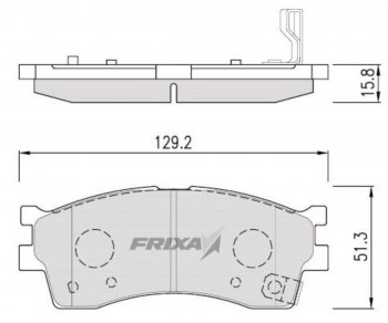 859 р. Колодки тормозные передние (4шт.) HANKOOK FRIXA KIA Spectra (2000-2009)  с доставкой в г. Пермь. Увеличить фотографию 3