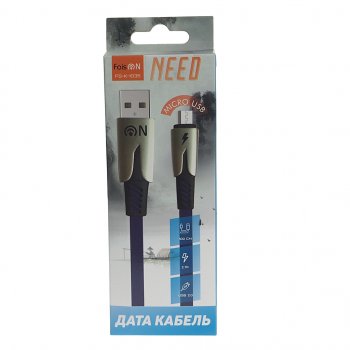 195 р. Кабель micro USB 1м FAISON FAISON fs-k-1035 need blue  с доставкой в г. Пермь. Увеличить фотографию 2