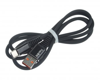 196 р. Кабель USB Type C 1м FAISON FAISON fx24 time black  с доставкой в г. Пермь. Увеличить фотографию 1