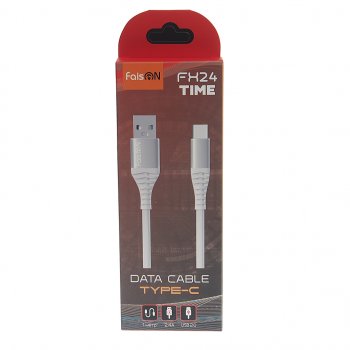 221 р. Кабель USB Type C 1м FAISON FAISON fx24 white  с доставкой в г. Пермь. Увеличить фотографию 2
