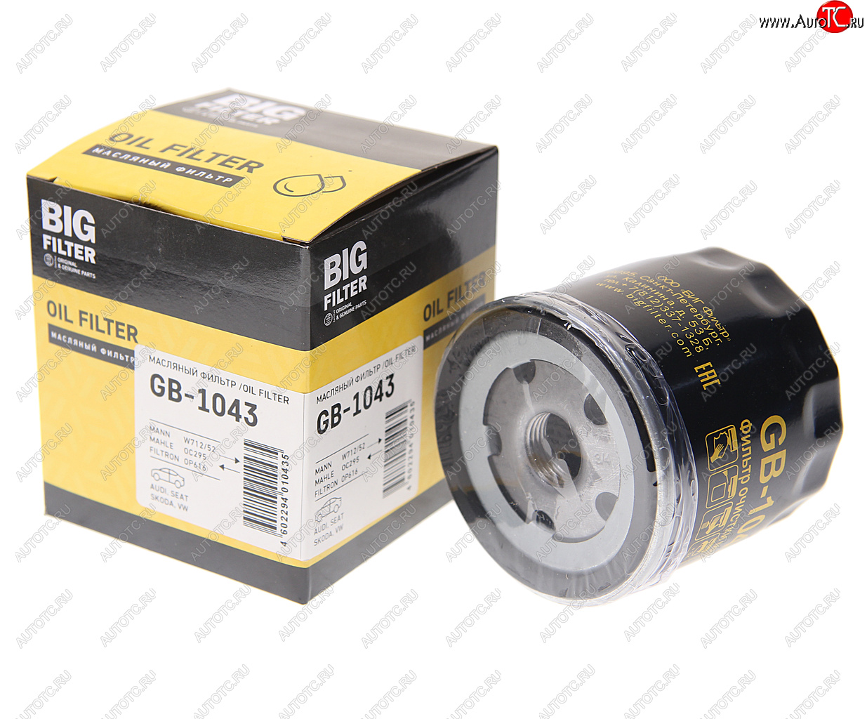 369 р. Фильтр масляный VW SKODA BIG FILTER BIG FILTER gb-1043  с доставкой в г. Пермь