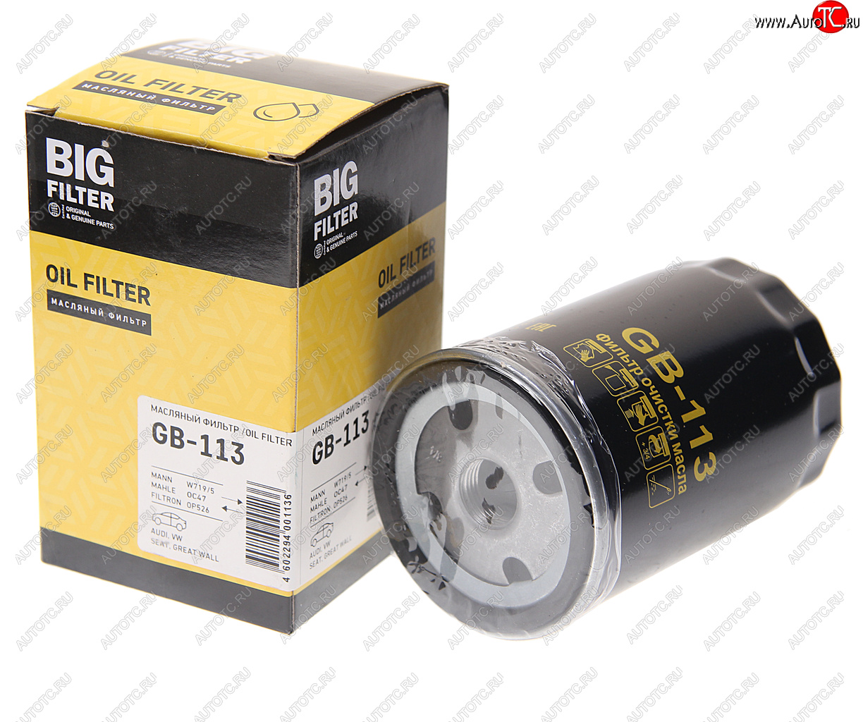 499 р. Фильтр масляный VW AUDI SEAT SKODA BIG FILTER BIG FILTER gb-113  с доставкой в г. Пермь