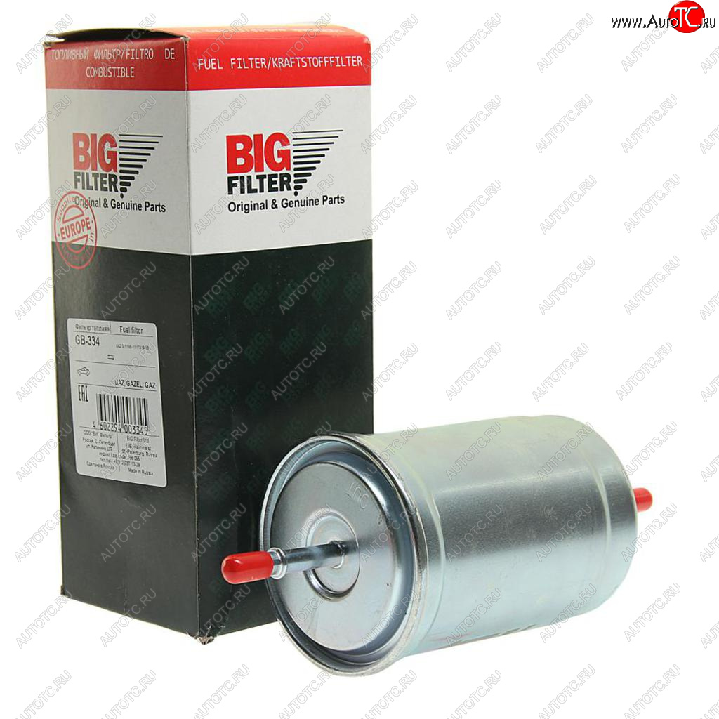 649 р. Фильтр топливный УАЗ-3163,315195 тонкой очистки (хомут)BIG FILTER BIG FILTER gb-3208pl  с доставкой в г. Пермь
