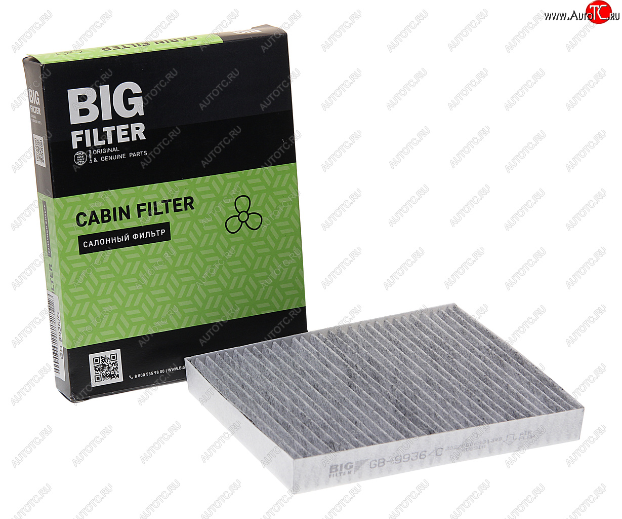 399 р. Фильтр воздушный салона FIAT Doblo (01-) угольный BIG FILTER BIG FILTER gb-9936c  с доставкой в г. Пермь