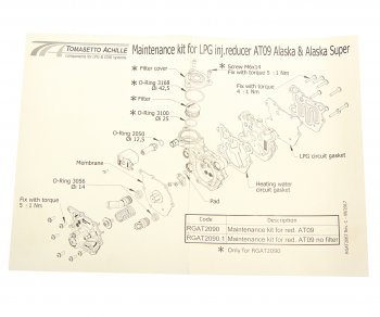 1 689 р. Ремкомплект редуктора Аляска ВПРЫСК TOMASSETO TOMASETTO гбо 000415  с доставкой в г. Пермь. Увеличить фотографию 3