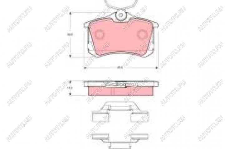 2 299 р. Колодки тормозные задние (4шт.) TRW Audi A3 8V1 хэтчбэк 3 дв. дорестайлинг (2012-2016)  с доставкой в г. Пермь