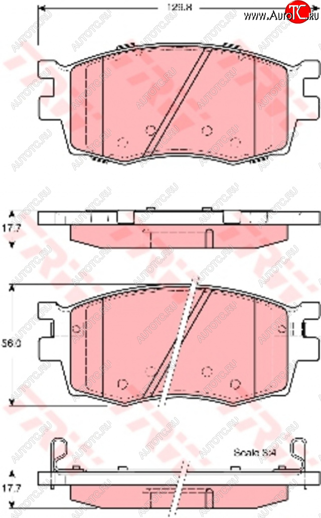 4 099 р. Колодки тормозные передние (4шт.) TRW Hyundai Accent 3 MC седан (2005-2011)  с доставкой в г. Пермь