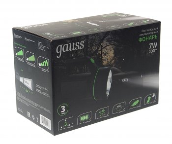 1 589 р. Фонарь-прожектор аккумуляторный GAUSS GAUSS gf601  с доставкой в г. Пермь. Увеличить фотографию 3
