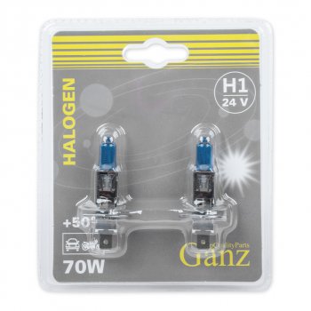 389 р. Лампа 24V H1 70W P14.5s +50% блистер (2шт.) GANZ GANZ gip06049  с доставкой в г. Пермь. Увеличить фотографию 2