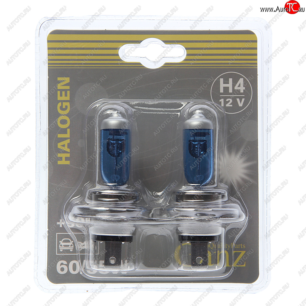 599 р. Лампа 12V H4 6055W P43t +50% блистер (2шт.) GANZ GANZ gip06053  с доставкой в г. Пермь
