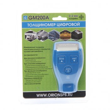 4 199 р. Толщиномер цифровой 0х2мм ОРИОН ОРИОН gm200a(9202)  с доставкой в г. Пермь. Увеличить фотографию 1