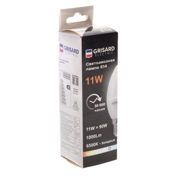 77 р. Лампа светодиодная E14 C35 11W (90W) 220V холодный GRISARD ELECTRIC GRISARD ELECTRIC gre-002-0111  с доставкой в г. Пермь. Увеличить фотографию 3
